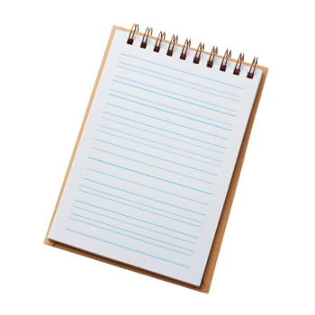 notebook with blank paper png