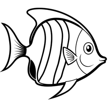 Angelfish fish speaks icon illustration vector