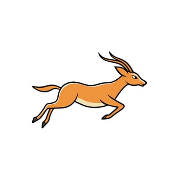 Antelope flies icon illustration vector