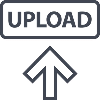 Upload icon symbol image vector