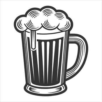 Beer Glass Art and Illustration vector