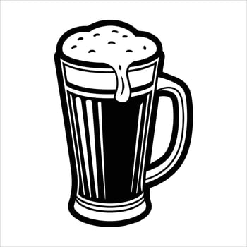 Beer Glass Art and Illustration vector