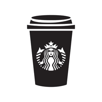 starbucks cup illustration icon vector