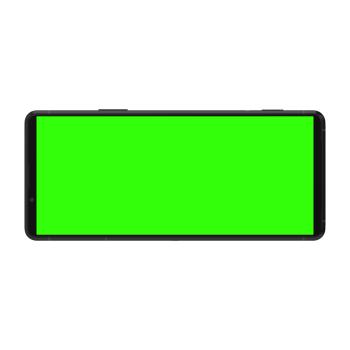 Landscape see-through phone view greenscreen png