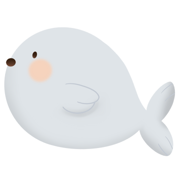 a cute seal with a big nose and a small mouth png