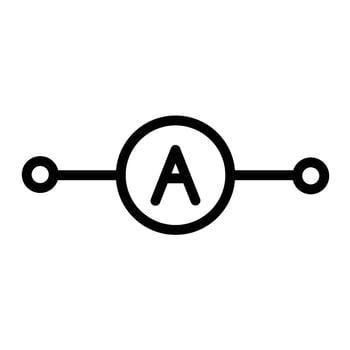 Ammeter Line Icon Design vector