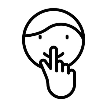 Quiet Line Icon Design vector