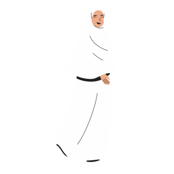 Muslimah character illustration png