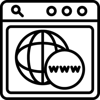 Webpage Line Icon Design vector