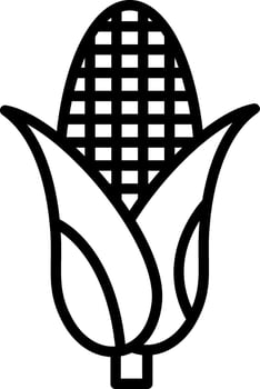 Corn Line Icon Design vector