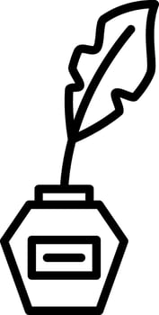 Quill Line Icon Design vector