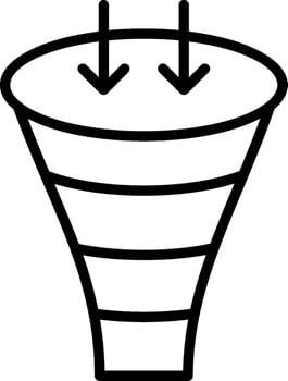 Funnel Line Icon Design vector
