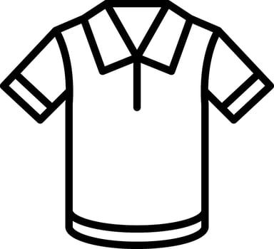 Polo Shirt Line Icon Design vector