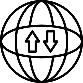 Global Online Line Icon Design vector