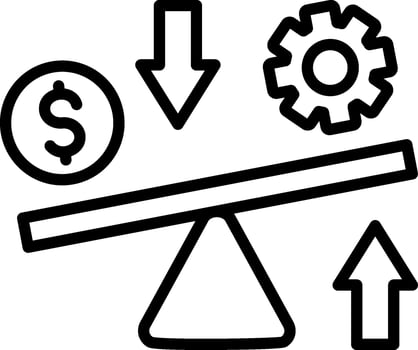 Leverage Line Icon Design vector