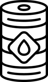 Oil Barrel Line Icon Design vector