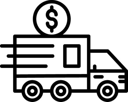 Delivery Line Icon Design vector