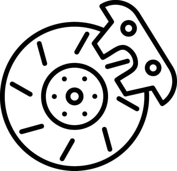 Disc Brake Line Icon Design vector