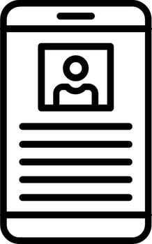 Profile Line Icon Design vector