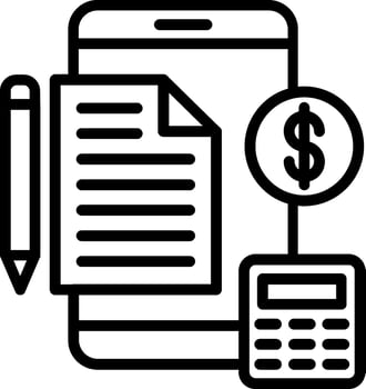 Budget Line Icon Design vector