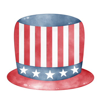 Illustration of a hat, Independence Day clipart png