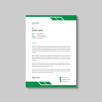 letterhead template design vector