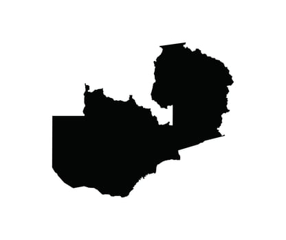 Map of Zambia. Zambia Map on white background. vector