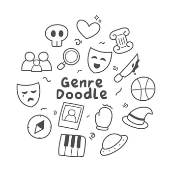 Icon of genres vector