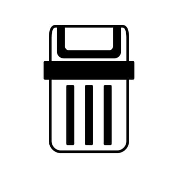 rubbish bin icon or logo illustration style vector