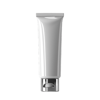 Blank white cosmetic bottle mock up transparent background png