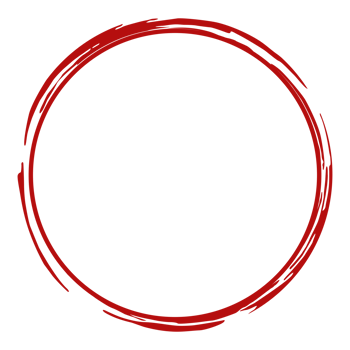 Zen Circle Icon Symbol in Red Color. Aesthetic Circle Shape for Logo, Art Frame, Art Illustration, Website or Graphic Design Element png