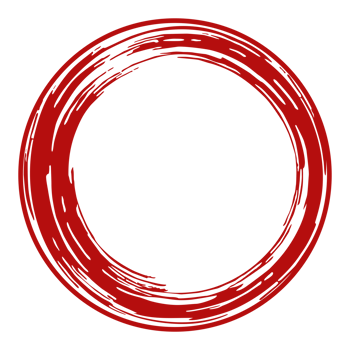 Zen Circle Icon Symbol in Red Color. Aesthetic Circle Shape for Logo, Art Frame, Art Illustration, Website or Graphic Design Element png