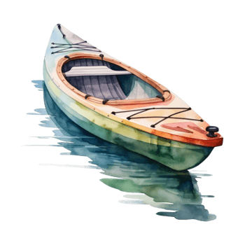 Kayak, Transportation Illustration. Watercolor Style png