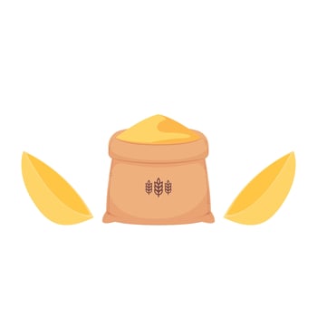 Rice sack cartoon . Rice bag. symbol. Paddy . Wheat . vector