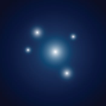 Star light on night sky. Shining star on Black background. vector