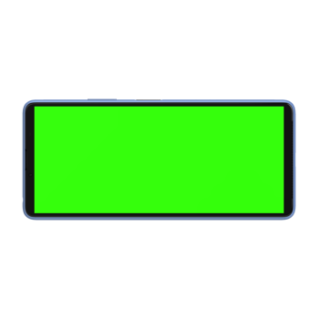Greenscreen display front of phone landscape png