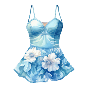 Female Beach Suit, Summer Illustration. Watercolor Style. png