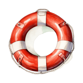 Lifebuoy, Summer Illustration. Watercolor Style. png