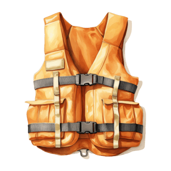 Life Vest, Summer Illustration. Watercolor Style. png