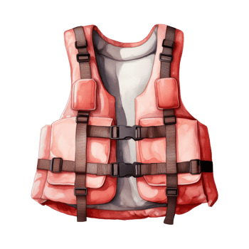 Life Vest, Summer Illustration. Watercolor Style. png