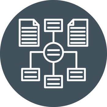 Algorithm Line Circle Icon vector