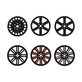 car rim icon vector