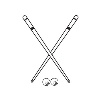 cue stick icon vector