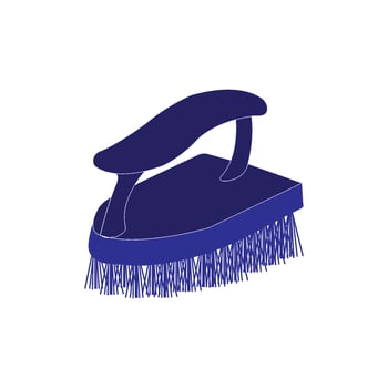 toilet brush icon vector