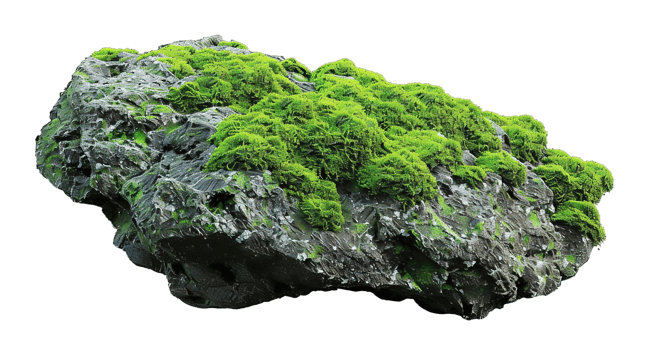Mossy Rock, Transparent Background png