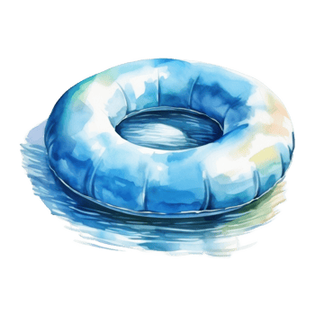 Pool Float, Summer Illustration. Watercolor Style. png