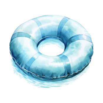 Pool Float, Summer Illustration. Watercolor Style. png