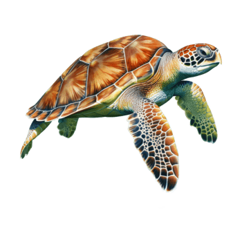 Sea Turtle, Summer Illustration. Watercolor Style. png
