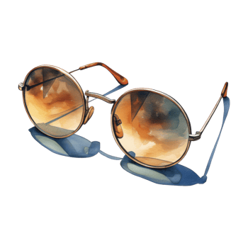 Sunglasses, Summer Illustration. Watercolor Style. png