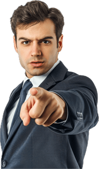 Businessman Pointing Finger at Viewer. png